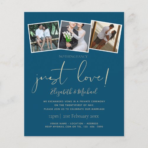 Nothing Fancy Just Love Elopement Announcement