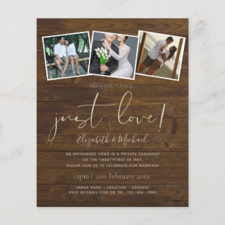 Nothing Fancy Just Love Elopement Announcement