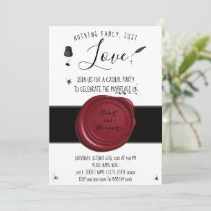 Nothing Fancy Just Love Elopement Pen & Inkwell Invitation