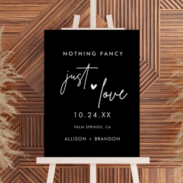 Nothing Fancy Just Love Elopement Wedding Sign (Creator Uploaded)