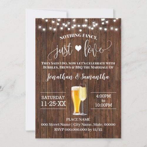 Nothing Fancy Just Love Elopement Western Invite
