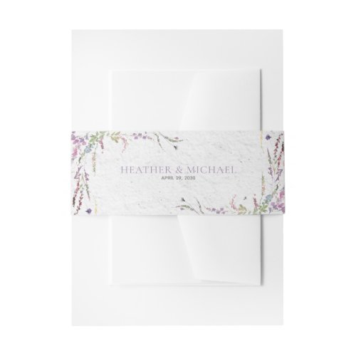 Nothing Fancy Just Love Floral Casual Wedding  Invitation Belly Band
