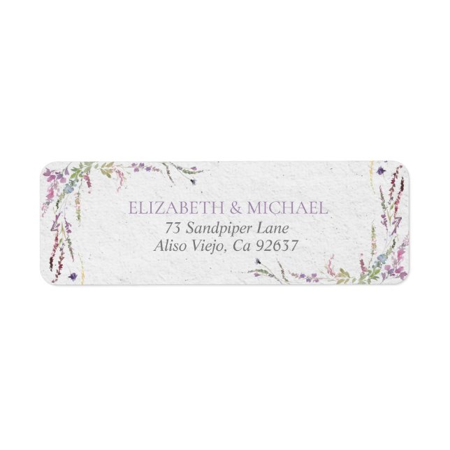 Nothing Fancy Just Love Floral Return Address Label (Front)