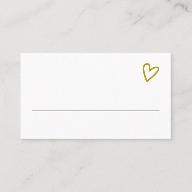 Nothing Fancy Just Love Groovy Green Wedding Place Card (Front)