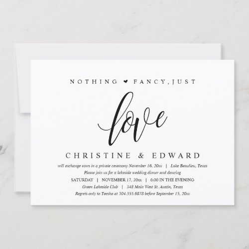 Nothing Fancy Just Love Happily Ever After Brunch Invitation