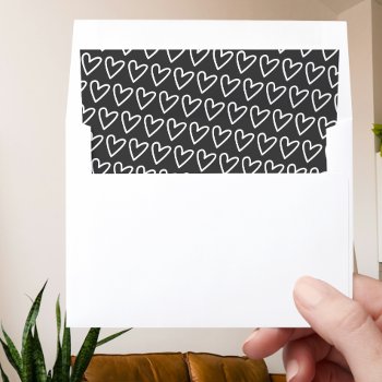 Nothing Fancy Just Love Heart Pattern Wedding Envelope Liner by Ricaso_Wedding at Zazzle