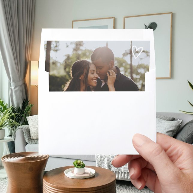Nothing Fancy Just Love Heart Photo Wedding Envelope Liner (Nothing Fancy Just Love Heart Photo Wedding Envelope Liners from Ricaso. Add your own photograph)