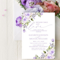 Nothing Fancy Just Love Lilac Lavender Wedding