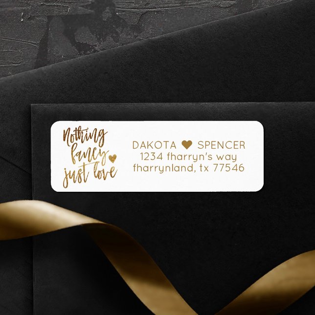 Nothing Fancy Just Love | Micro Wedding Address Label (Creator Uploaded)