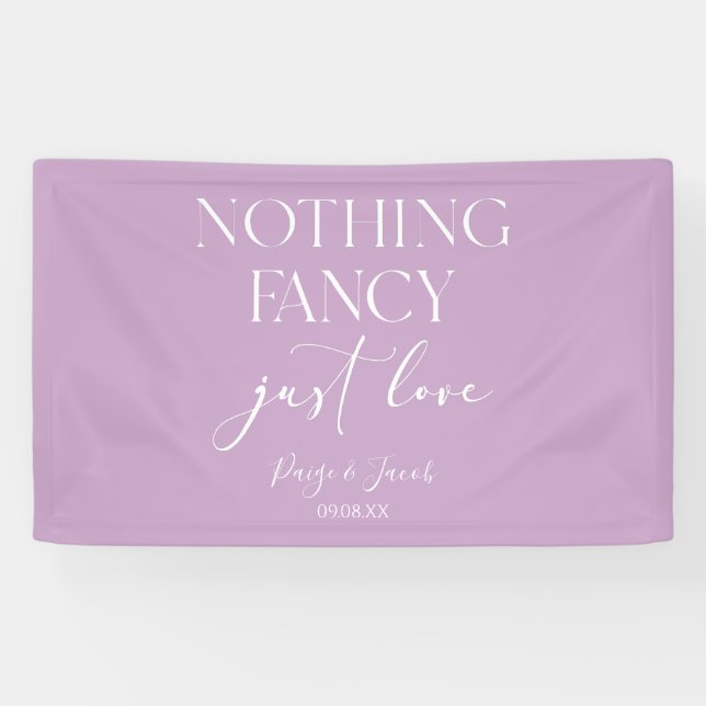 Nothing Fancy Just Love Minimalist Casual Wedding Banner (Horizontal)