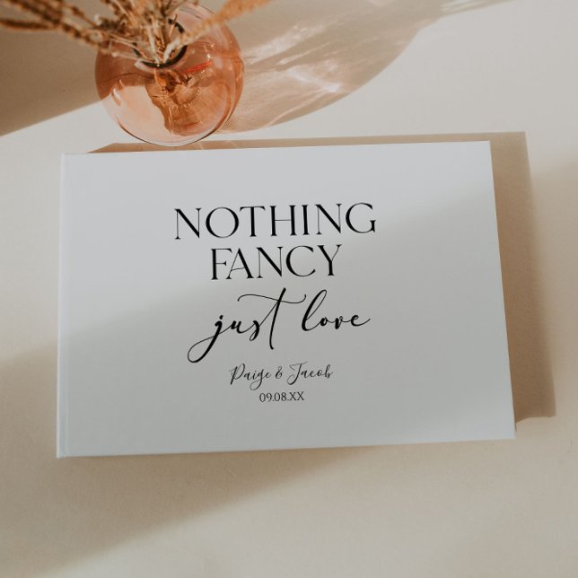 Nothing Fancy Just Love Minimalist Casual Wedding Guest Book (Creator Uploaded)