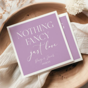 Nothing Fancy Just Love Minimalist Casual Wedding Napkins