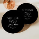 Nothing Fancy Just Love Minimalist Casual Wedding Paper Plates<br><div class="desc">This is a Nothing Fancy Just Love Minimalist Casual Wedding Paper Plates!</div>
