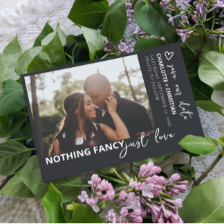 Nothing Fancy Just Love Minimalist Save The Date
