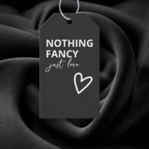 Nothing Fancy Just Love Minimalist Wedding Gift Tags