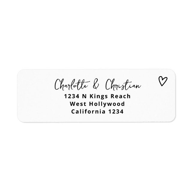 Nothing Fancy Just Love Minimalist Wedding Label (Front)