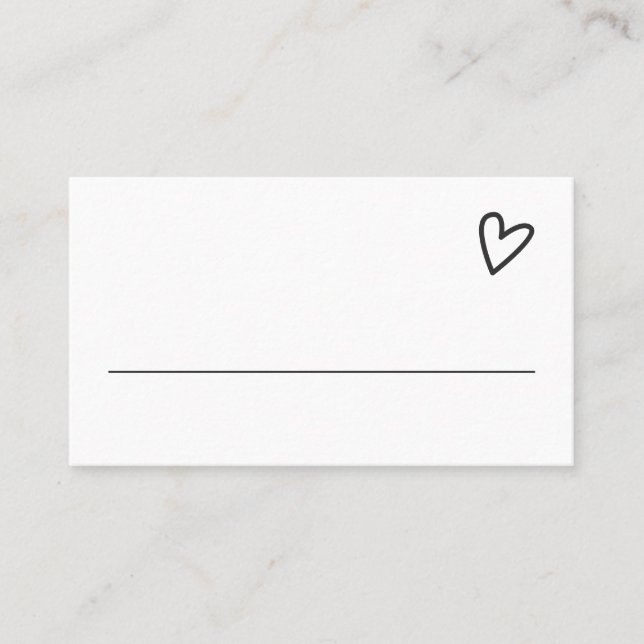 Nothing Fancy Just Love Minimalist Wedding Place Card (Front)