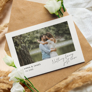 “Nothing Fancy, Just Love” Modern Announcement