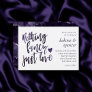 Nothing Fancy Just Love | Moody Midnight Indigo Invitation