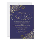 Nothing Fancy Just Love Navy Blue & Gold Wedding
