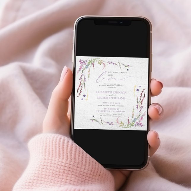 Nothing Fancy Just Love Photo Casual Wedding Invit Invitation (Creator Uploaded)