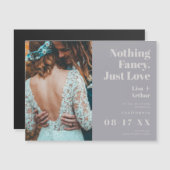 Nothing fancy just love photo gray save the date (Front/Back)