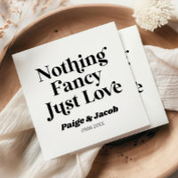 Nothing Fancy Just Love Retro Casual Wedding