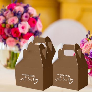 Nothing Fancy Just Love Retro Wedding Favor Boxes by Ricaso_Wedding at Zazzle