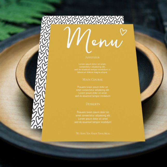 Nothing Fancy Just Love Retro Wedding Menu (Nothing Fancy Just Love Retro Wedding Menus from Ricaso. Fun colorful mix & match collection.)