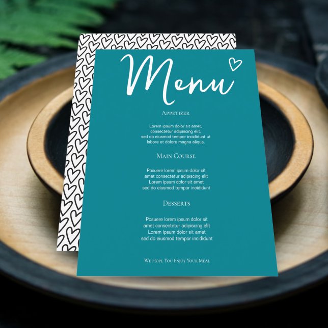 Nothing Fancy Just Love Retro Wedding Menu (Nothing Fancy Just Love Retro Wedding Menus from Ricaso. Fun colorful mix & match collection.)