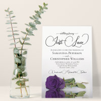 Nothing Fancy Just Love Royal Purple Rose Wedding