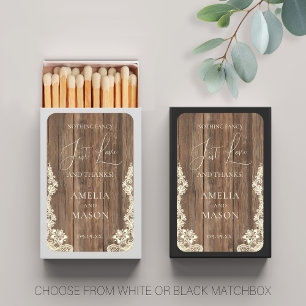 Nothing Fancy Just Love Rustic Thank You Matchboxes