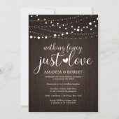 Nothing Fancy Just Love Rustic Wedding Invitations (Front)