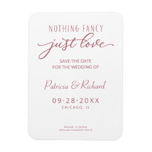 Nothing Fancy Just Love Save The Date Non Photo Magnet