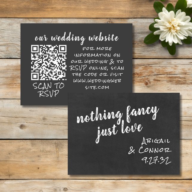 Nothing Fancy Just Love Simple Casual Chalkboard  Enclosure Card (Creator Uploaded)