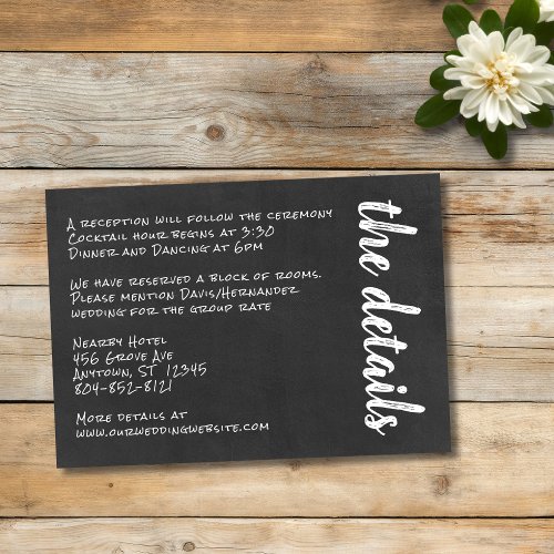 Nothing Fancy Just Love Simple Casual Chalkboard Enclosure Card