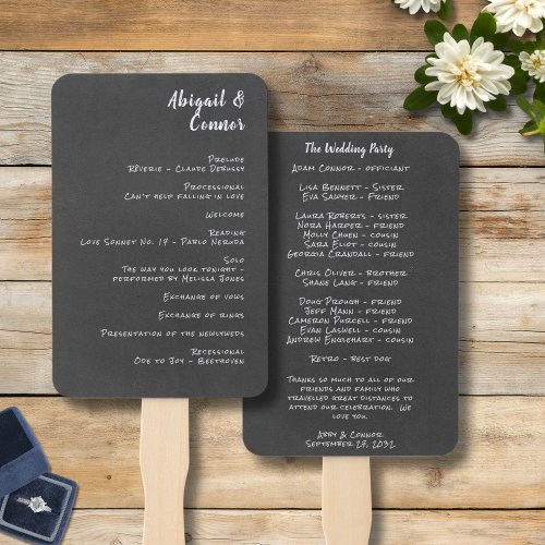 Nothing Fancy Just Love Simple Casual Chalkboard P Hand Fan