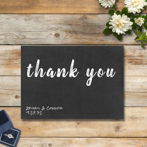 Nothing Fancy Just Love Simple Casual Chalkboard  Thank You Card