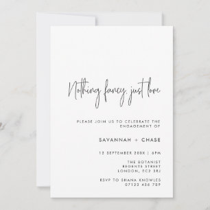 Nothing Fancy Just Love Simple Engagement Party In Invitation