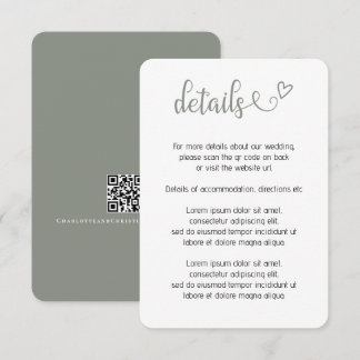Nothing Fancy Just Love Simple QR Code Enclosure Card
