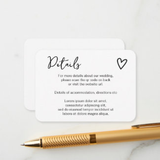 Nothing Fancy Just Love Simple QR Code Enclosure Card