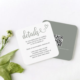 Nothing Fancy Just Love Simple QR Code Enclosure Card