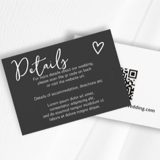 Nothing Fancy Just Love Simple QR Code Enclosure Card