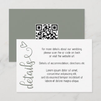 Nothing Fancy Just Love Simple QR Code Enclosure Card