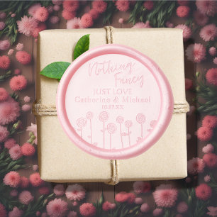 Nothing Fancy Just Love Spring Monogram Wedding Wax Seal Sticker