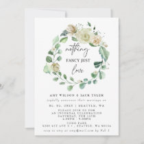 Nothing Fancy Just Love Wedding Announcement