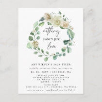 Nothing Fancy Just Love Wedding Announcement  Postcard