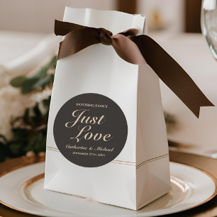 Nothing Fancy Just Love Wedding  Classic Round Sticker