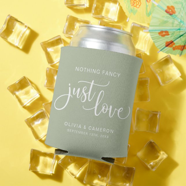 Nothing Fancy Just Love Wedding Favor Can Cooler (In Situ Summer)