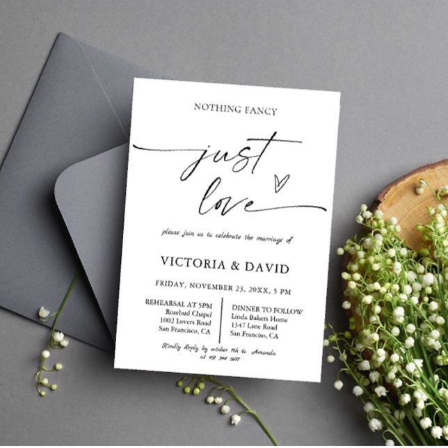 Nothing fancy just love wedding invitation (Creator Uploaded)